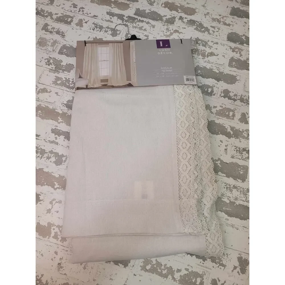 2609 NWT Lush Decor Rosalie Curtain‎ Panels (2)